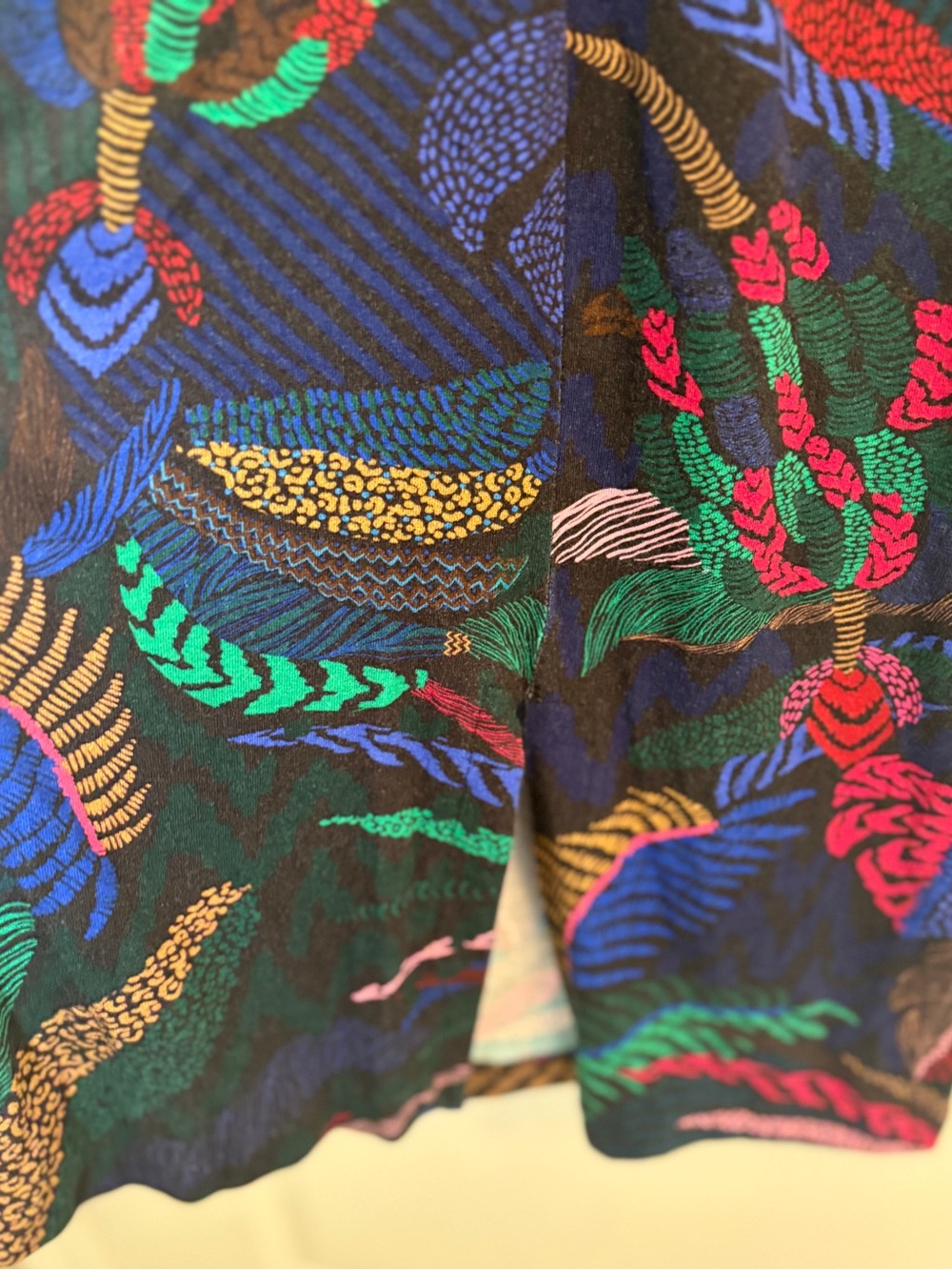 FARM Rio Amazonia Night Long Sleeve Midi Bodycon Dress S tropical botanical - Picture 10 of 12